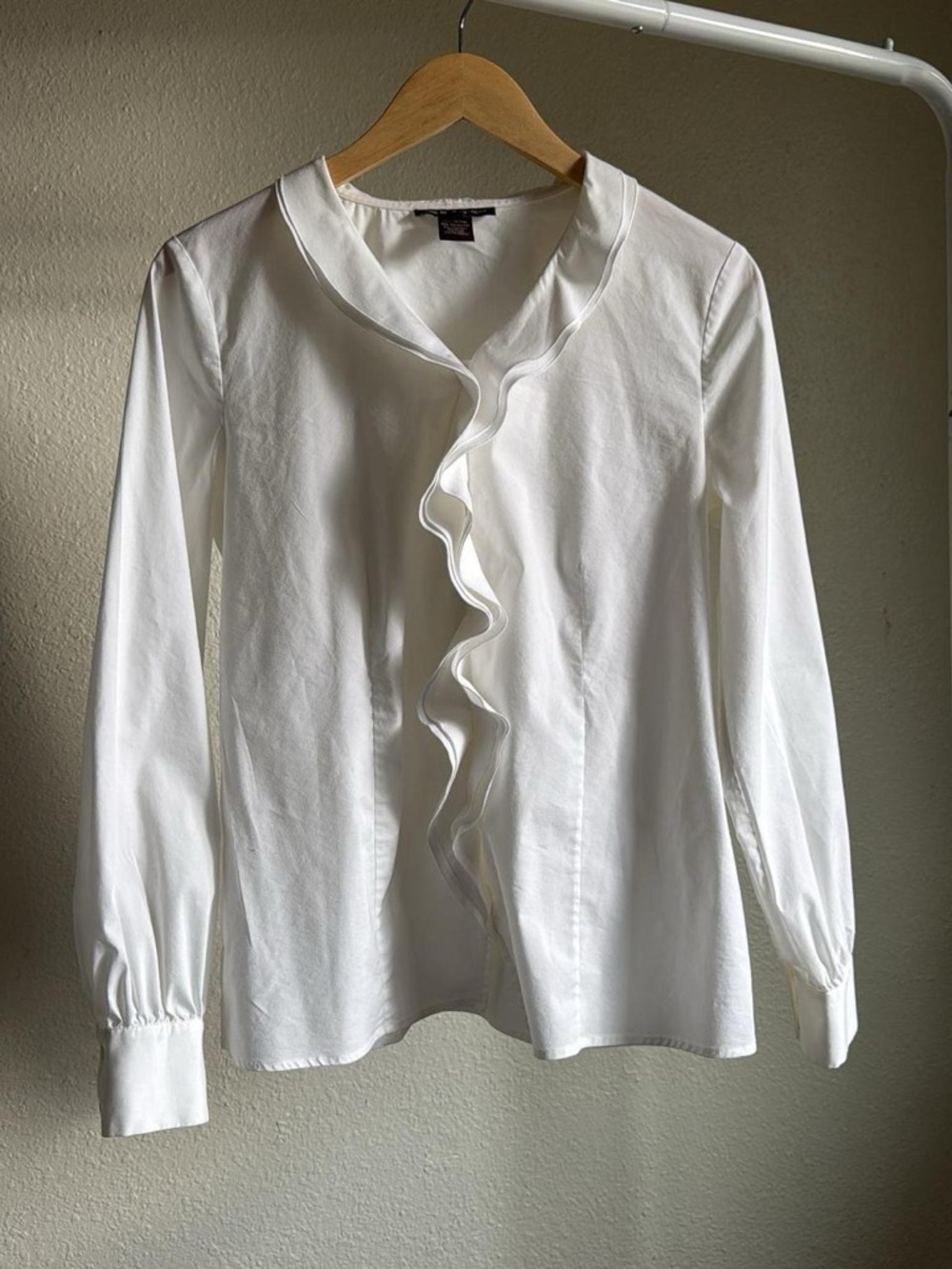 White Ruffle Blouse - Picture 4 of 4